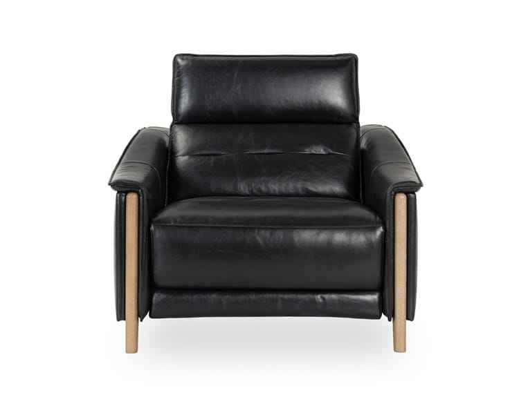 Cullman Black Leather Power Recliner Accent Chair by Classic Home at Eve Furniture