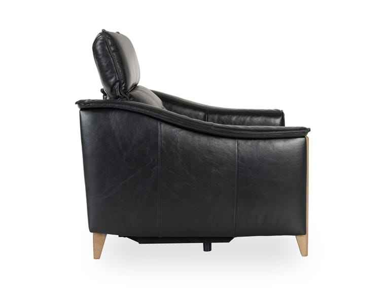 Cullman Black Leather Power Recliner Accent Chair by Classic Home at Eve Furniture