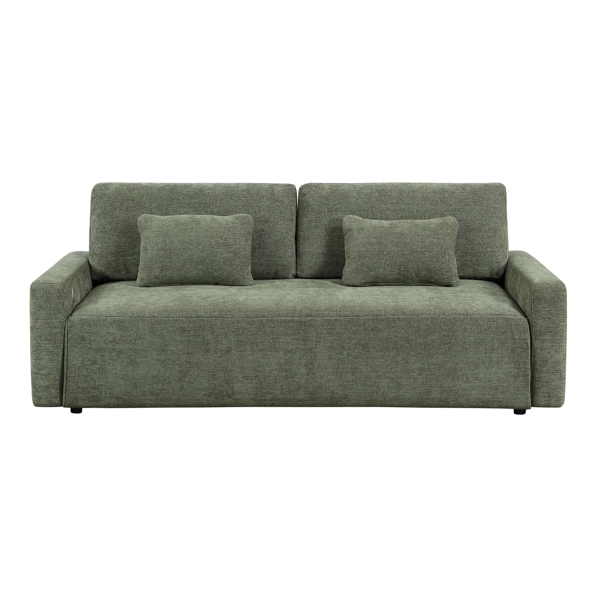 Cumulus Green 2-Piece Convertible RAF Sleeper Sectional by Homelegance at Eve Furniture