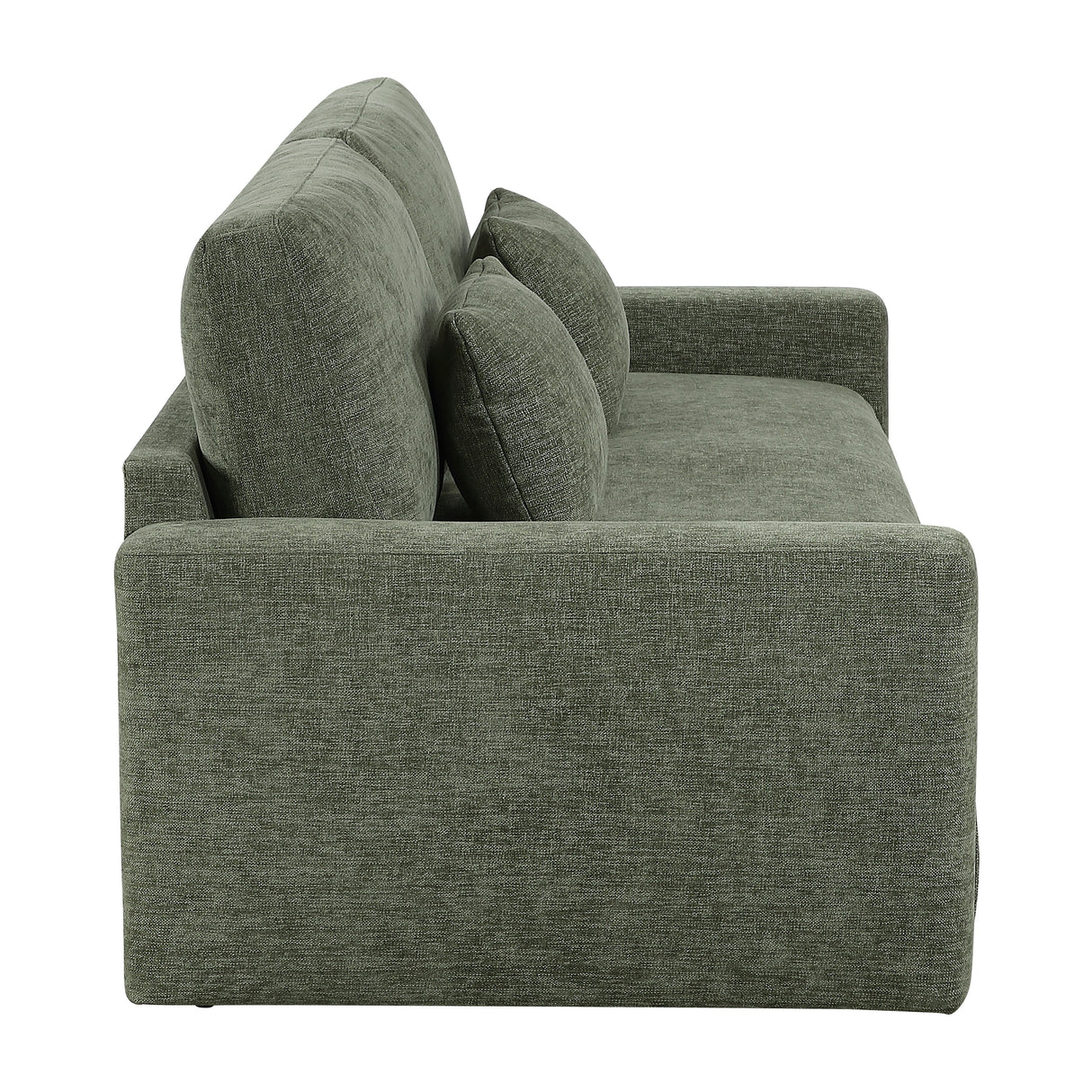 Cumulus Green 2-Piece Convertible RAF Sleeper Sectional by Homelegance at Eve Furniture