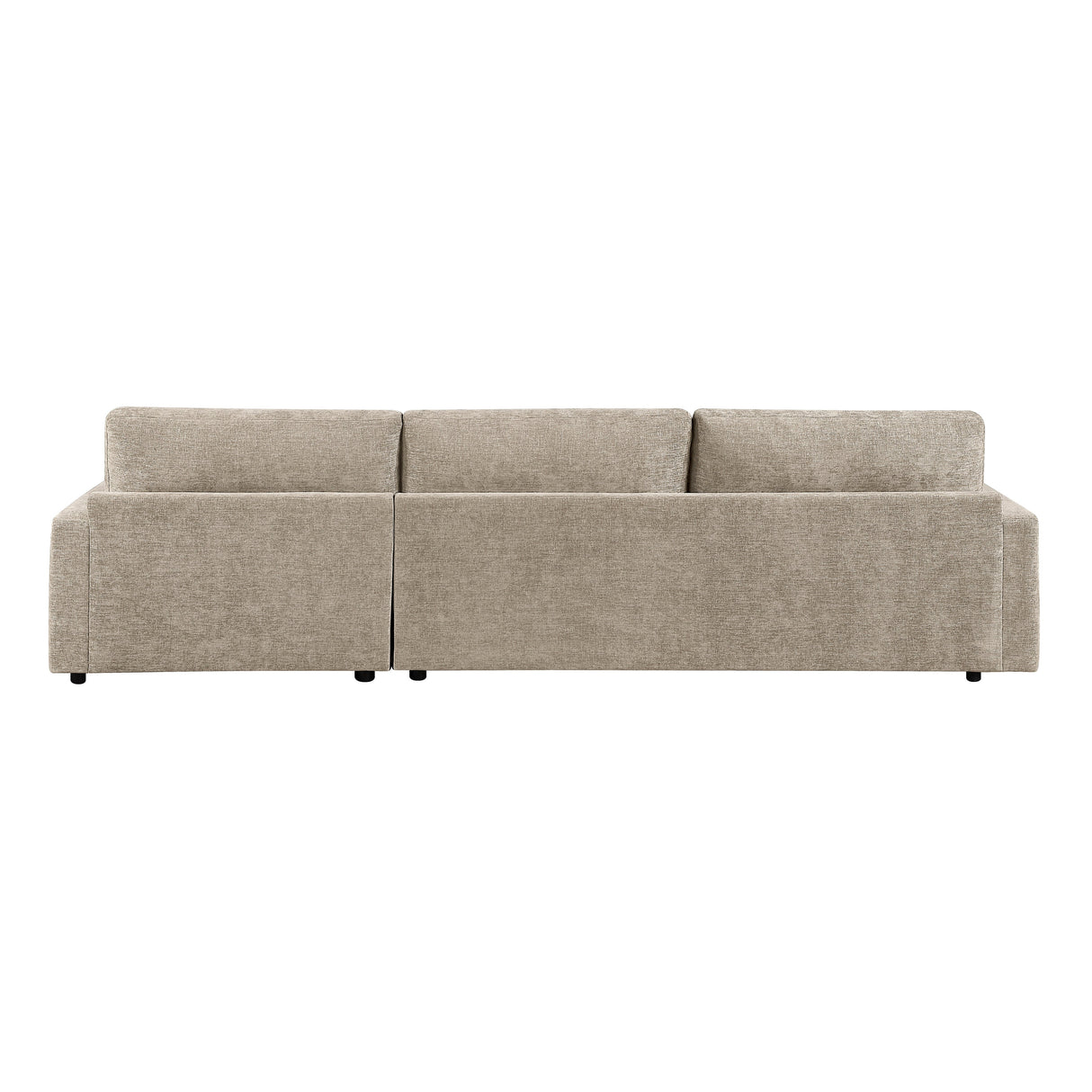 Cumulus Taupe 2-Piece Convertible RAF Sleeper Sectional by Homelegance at Eve Furniture