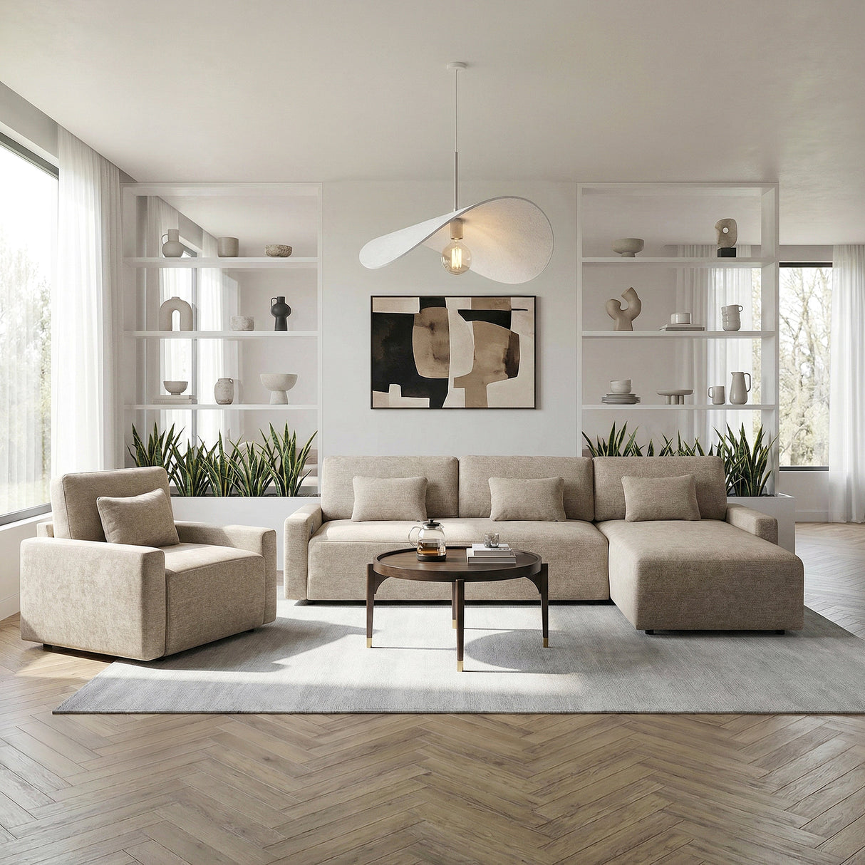 Cumulus Taupe Convertible Sleeper Chair with Charging Ports by Homelegance at Eve Furniture