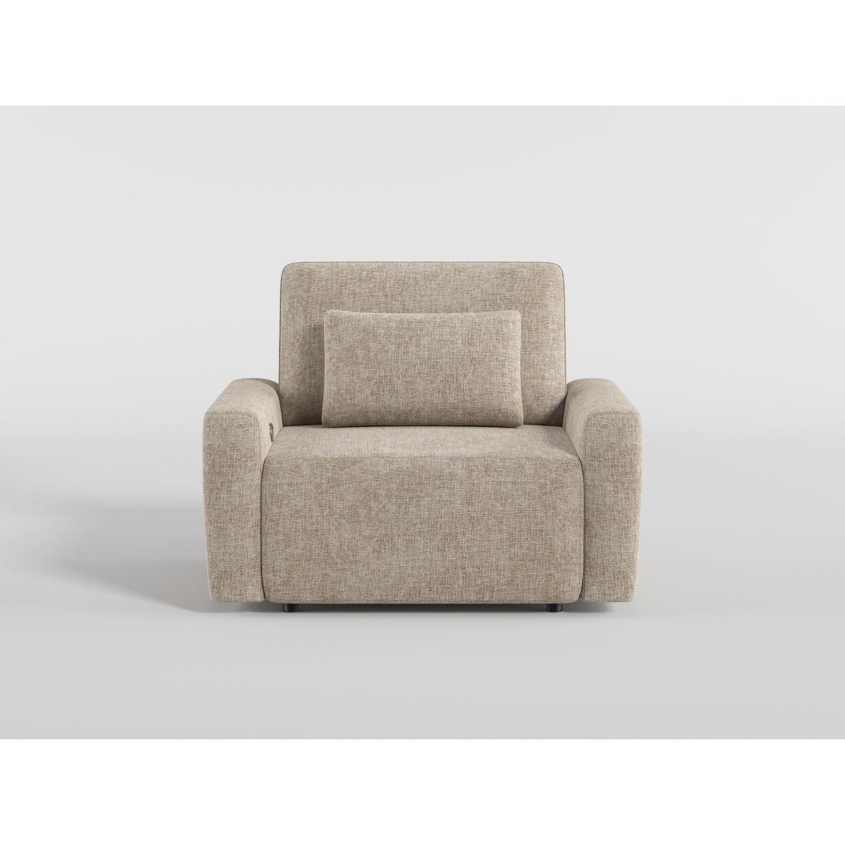 Cumulus Taupe Convertible Sleeper Chair with Charging Ports by Homelegance at Eve Furniture