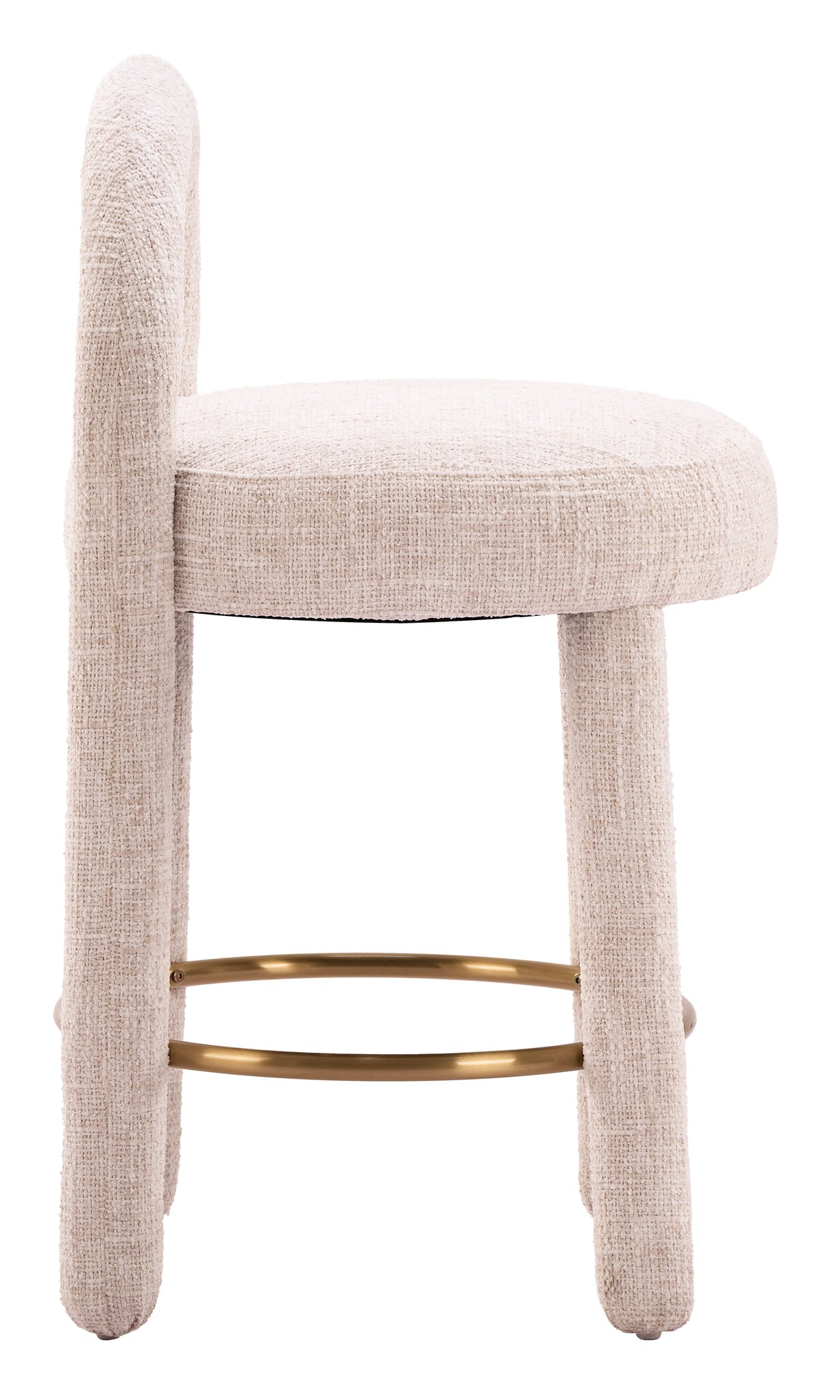 Curco Beige Counter Stool (Set of 2) by Zuomod at Eve Furniture