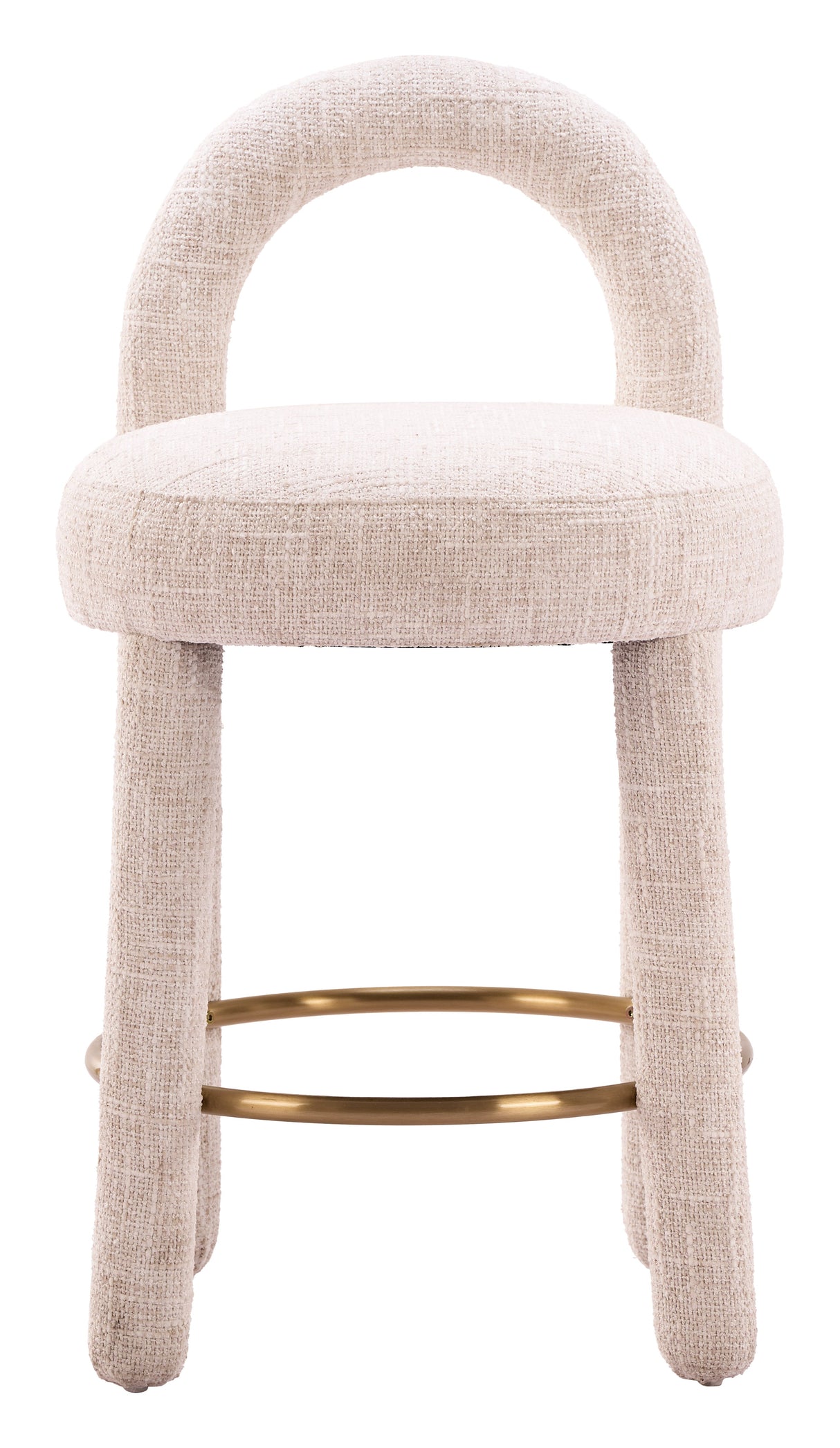 Curco Beige Counter Stool (Set of 2) by Zuomod at Eve Furniture