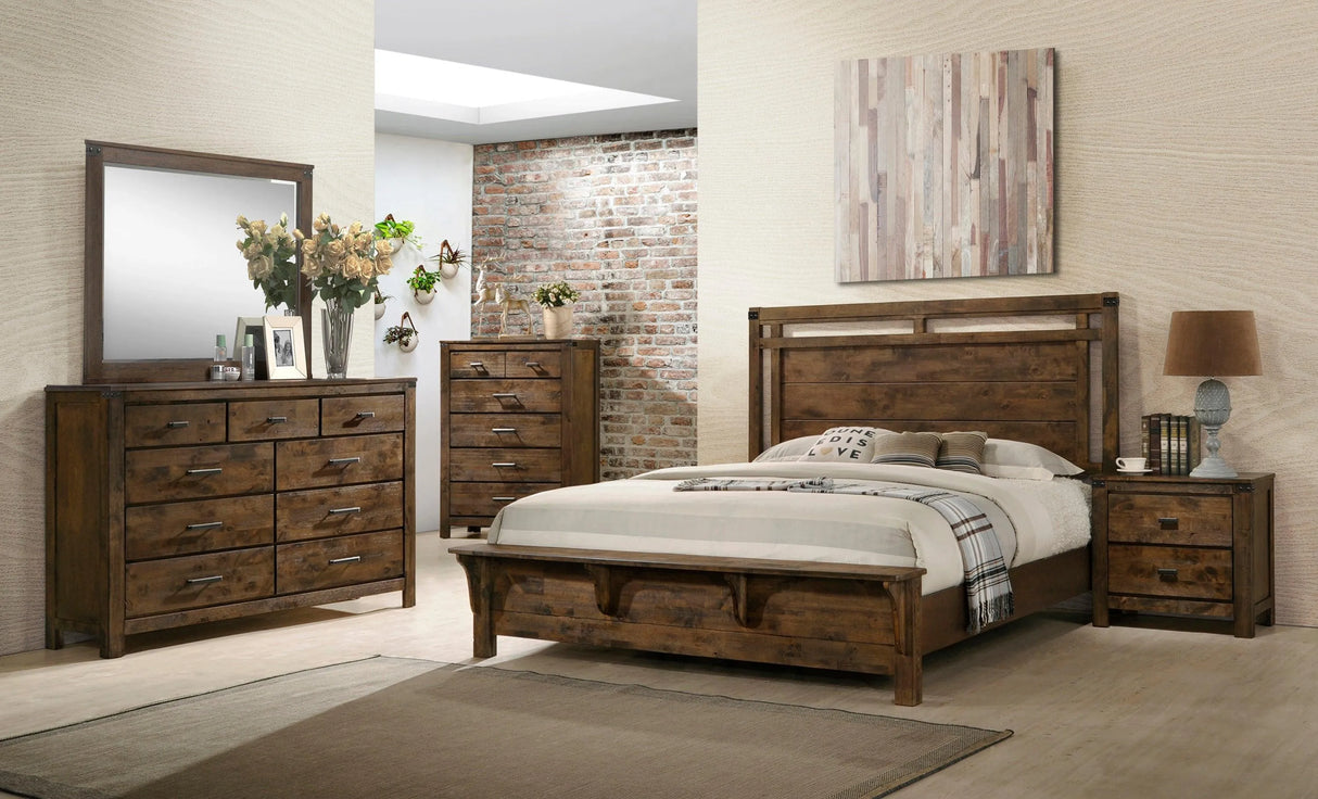 Curtis Brown Queen Panel Bed by Crown Mark at Eve Furniture