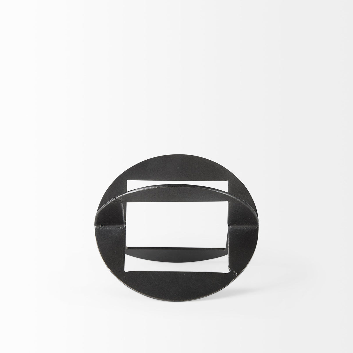 Cusco Black Iron Small Gunmetal Geometric Decorative Object by Mercana at Eve Furniture