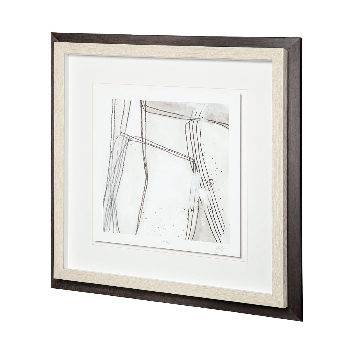 Custom Abstract Logic II by June Vess a Framed Art Print Matted under Glass by Mercana at Eve Furniture