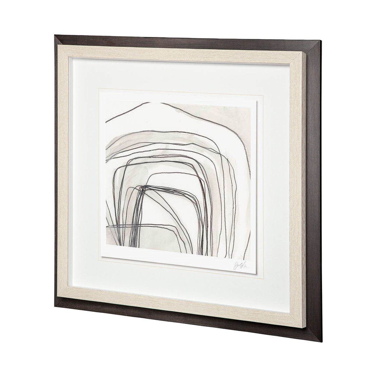 Custom Abstract Logic III by June Vess a Framed Art Print Matted under Glass by Mercana at Eve Furniture