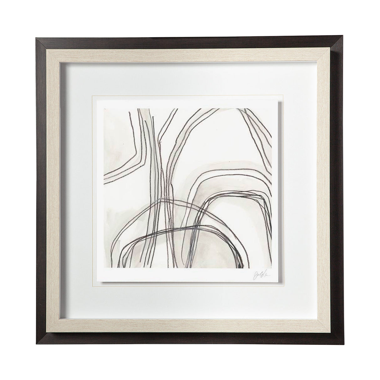 Custom Abstract Logic IV by June Vess a Framed Art Print Matted under Glass by Mercana at Eve Furniture