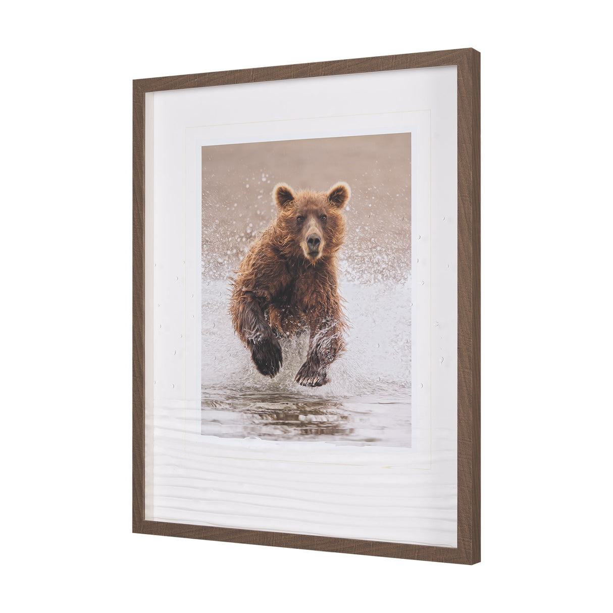 Custom Bears at Play II (MC) by PH Burchett Hand Embellished Framed Photo Art Print Matted under Gla by Mercana at Eve Furniture