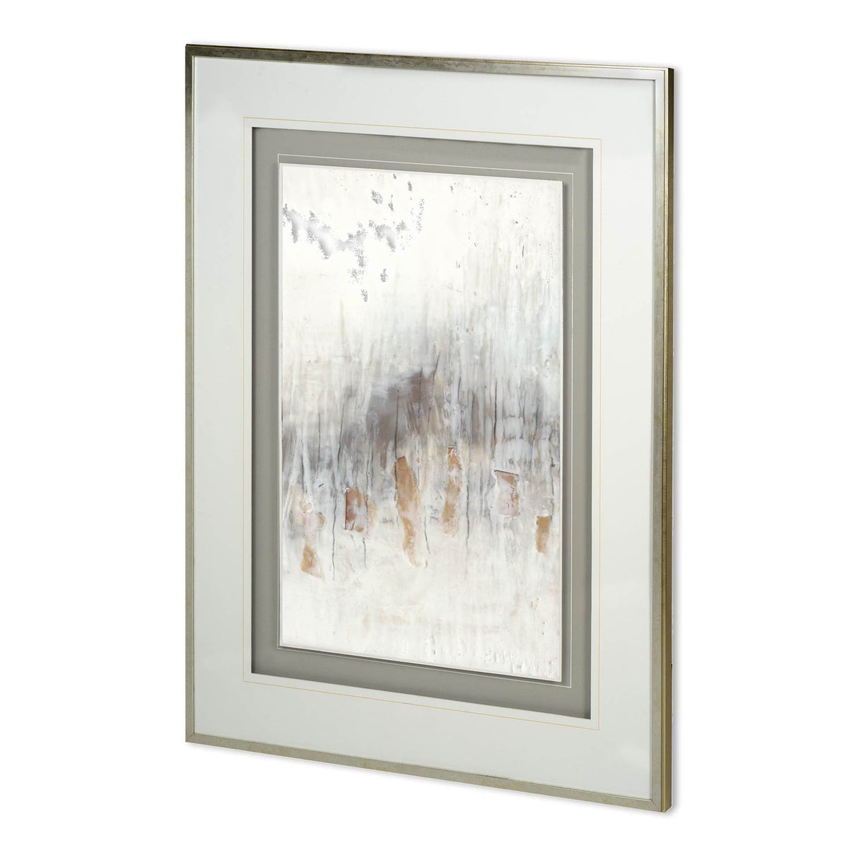 Custom Neutral Wave II by Jennifer Goldberger a Hand Embellished Textured Framed Art Print by Mercana at Eve Furniture