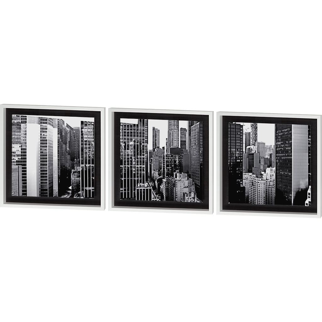 Custom Panorama of NYC VII (MC) (Set of 3) by Jeff Pica Hand Embelished Framed Photo Art Print Matte by Mercana at Eve Furniture