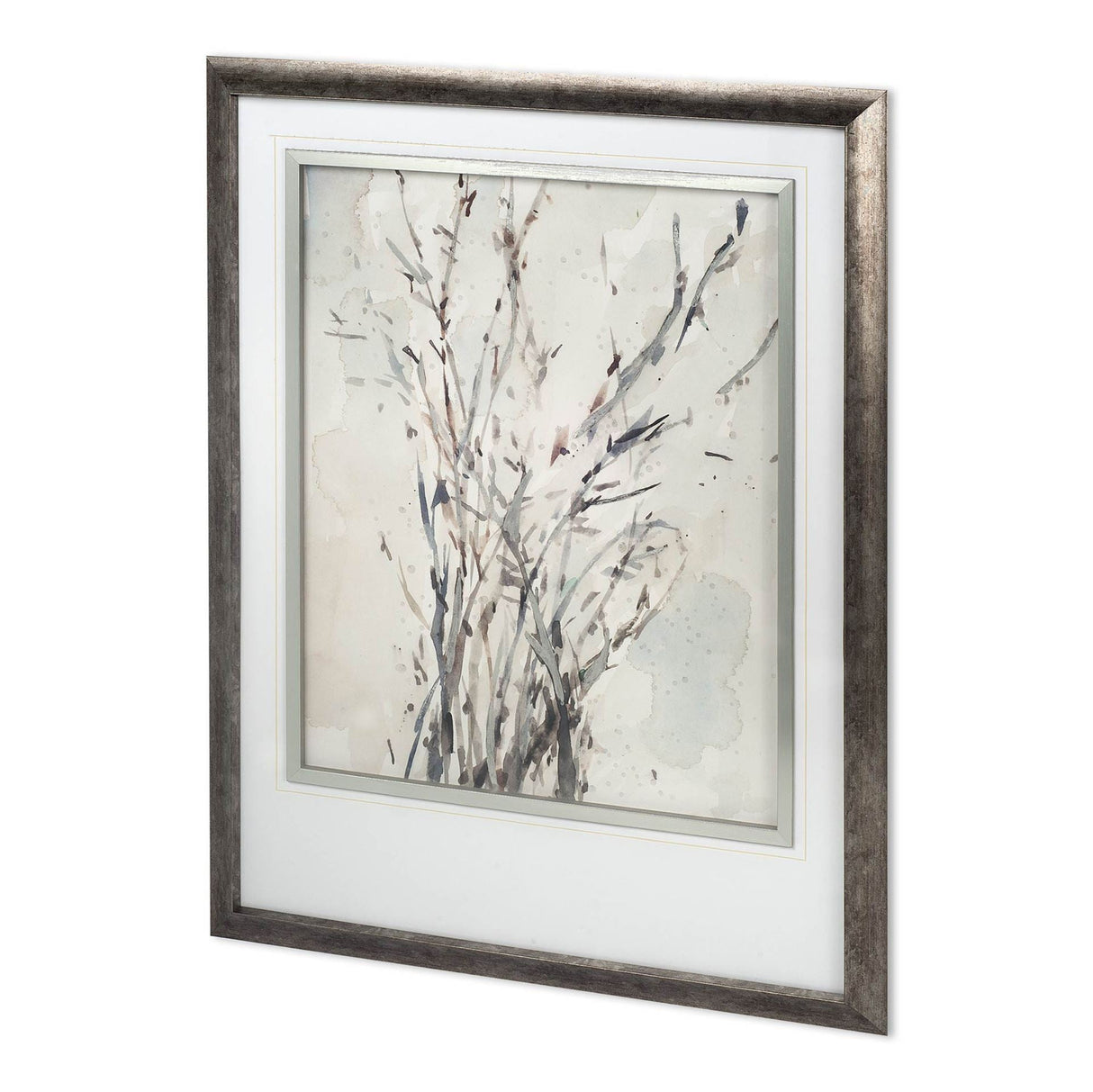 Custom Watercolor Branches I by Samuel Dixon Hand Embellished Framed Art Print Matted under Glass by Mercana at Eve Furniture