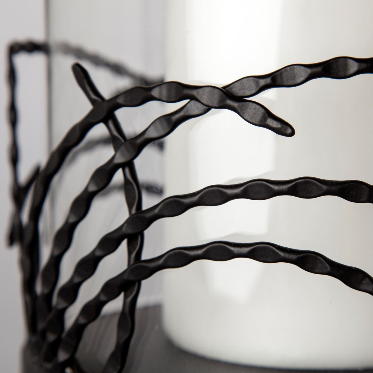 Cutlass I Set of Two Black Metal Base Table Candle Holders by Mercana at Eve Furniture