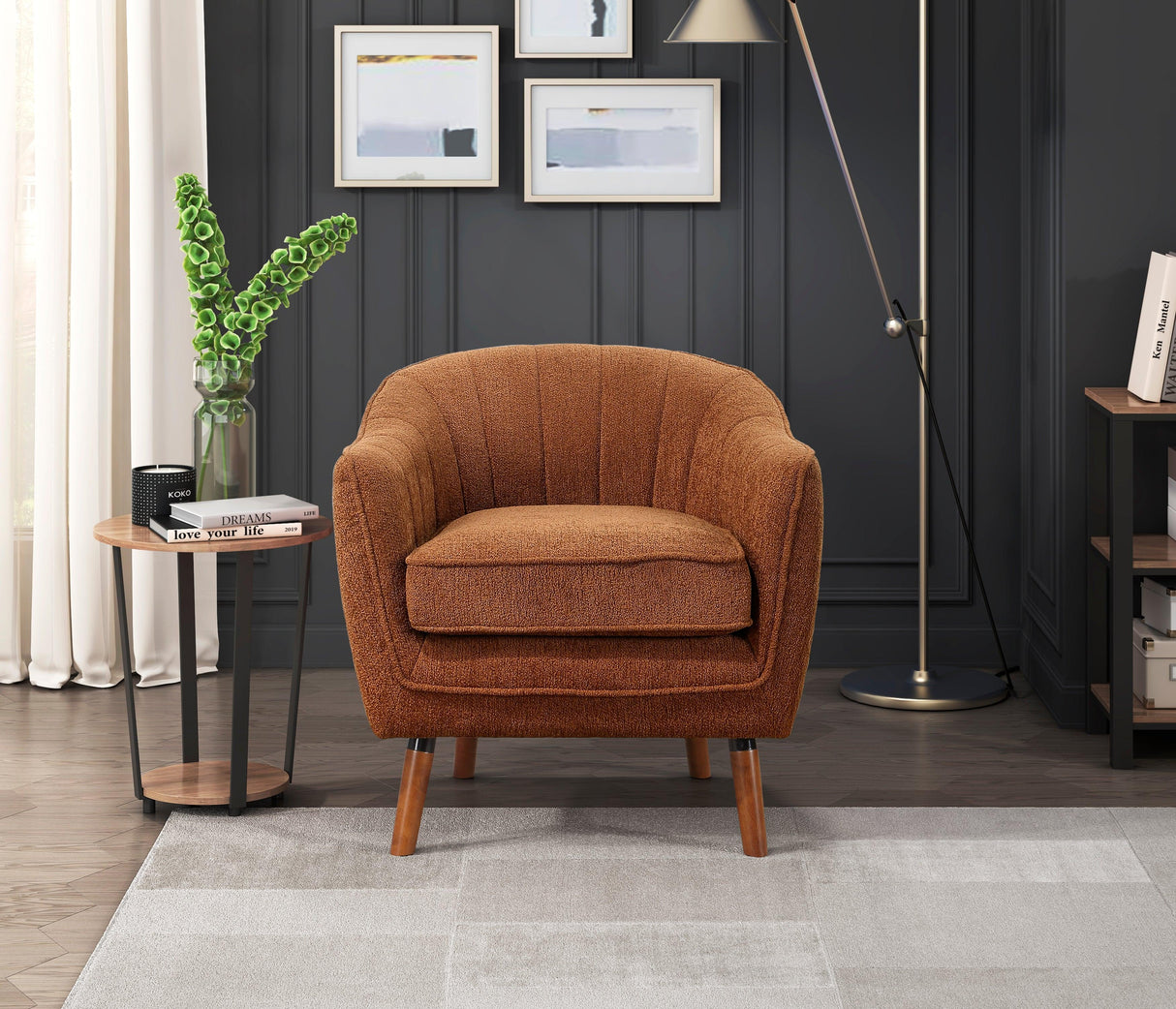 Cutler Rust Accent Chair by Homelegance at Eve Furniture
