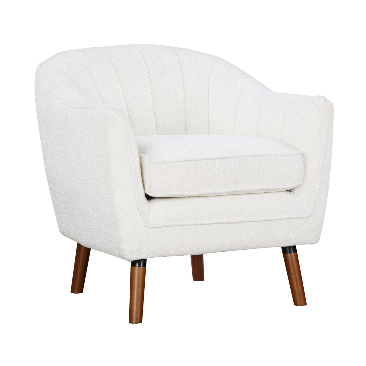 Cutler White Accent Chair by Homelegance at Eve Furniture