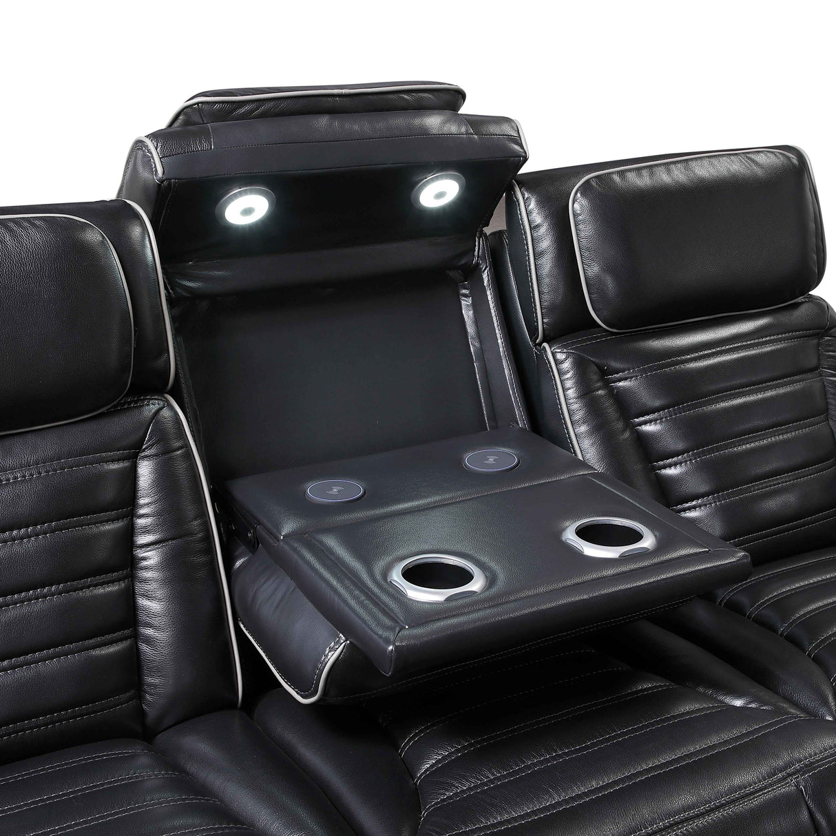 Cyber Black Power Reclining Living Room Set by Homelegance at Eve Furniture