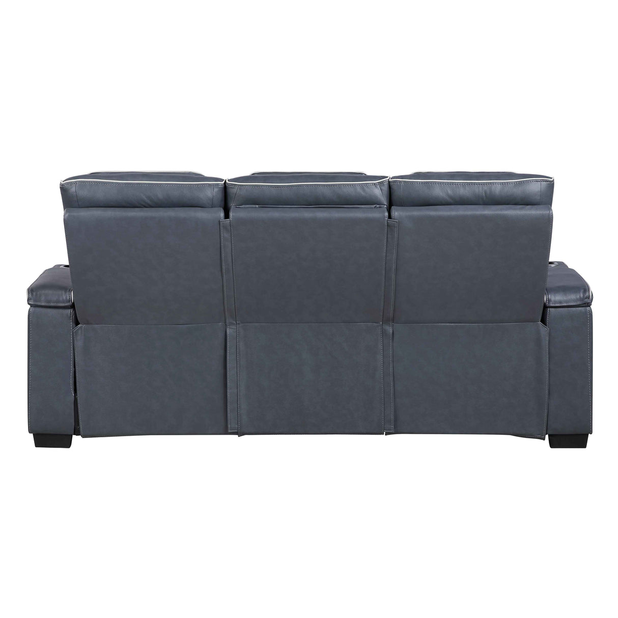 Cyber Blue Power Double Reclining Sofa with Center Drop-Down by Homelegance at Eve Furniture