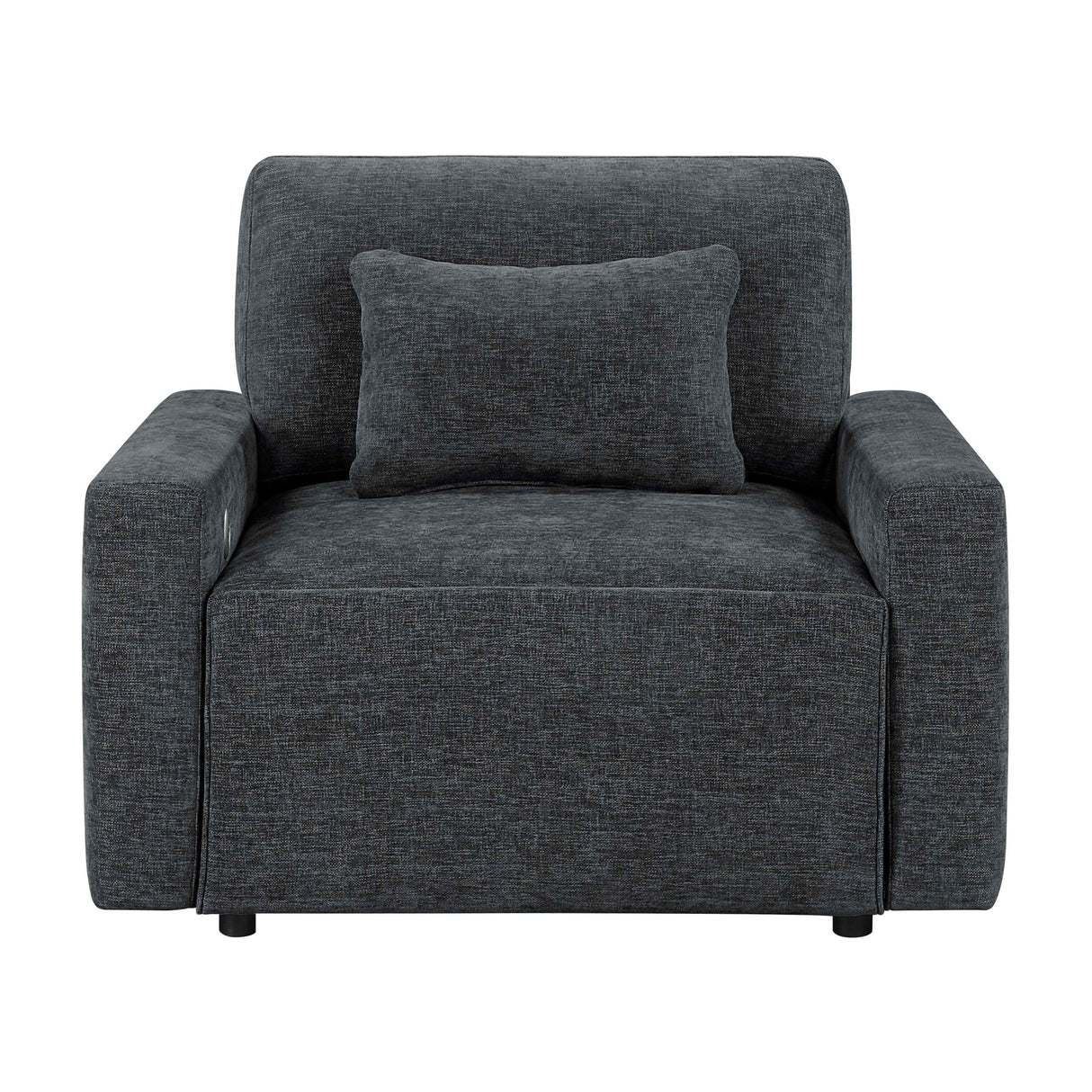 Cyber Gray Power Double Reclining Loveseat with Center Console by Homelegance at Eve Furniture