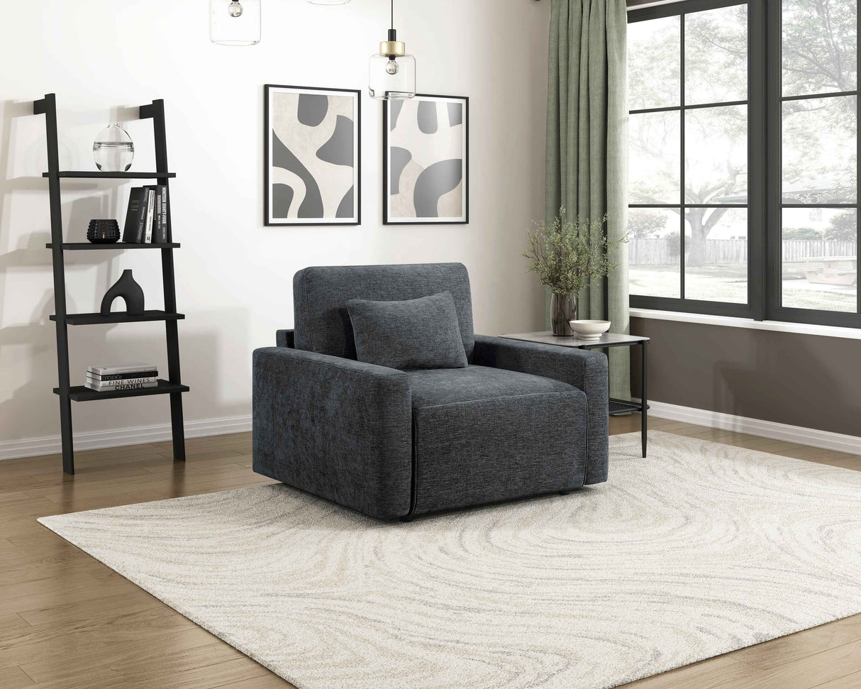 Cyber Gray Power Double Reclining Loveseat with Center Console by Homelegance at Eve Furniture