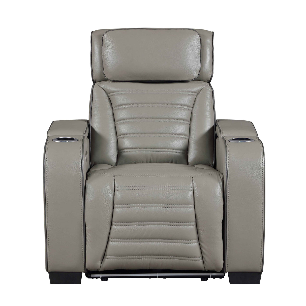 Cyber Gray Power Reclining Chair with Power Headrest by Homelegance at Eve Furniture
