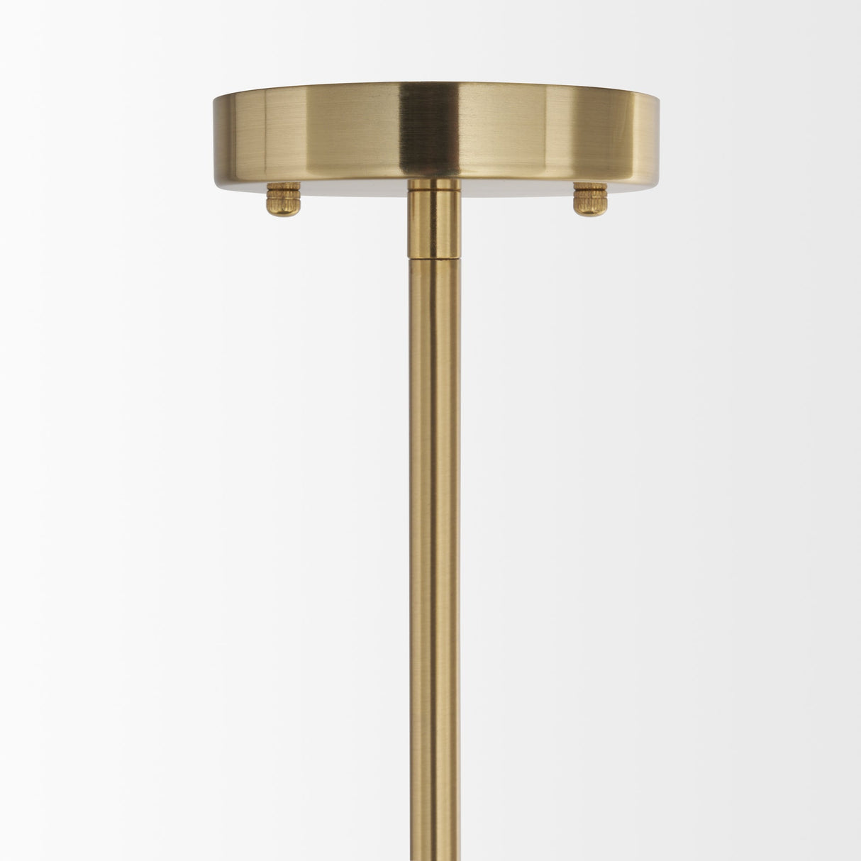 Cybill Brushed Brass w/ White Metal Shade 1-Light Wall Pendant by Mercana at Eve Furniture