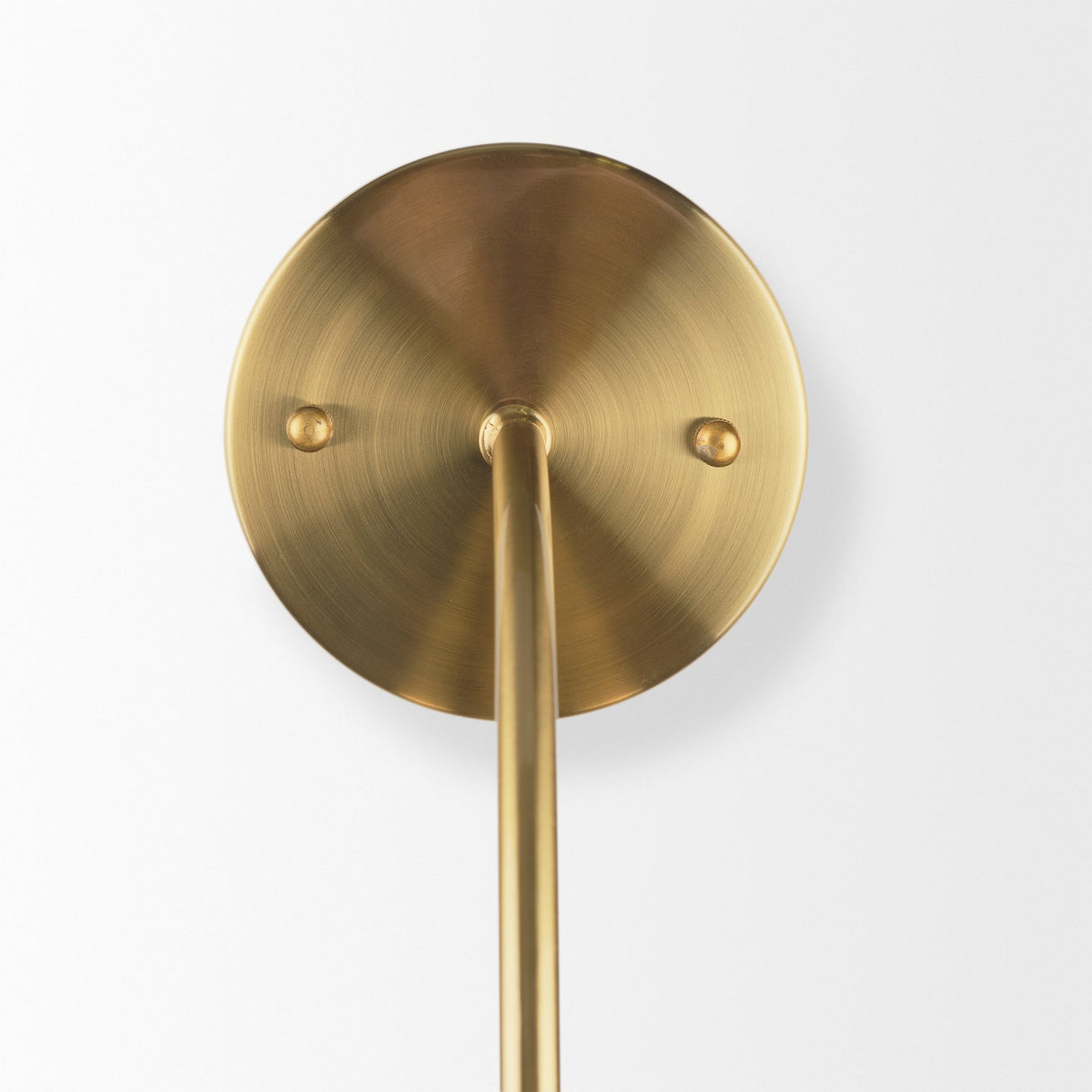 Cybill Brushed Brass w/ White Metal Shade 1-Light Wall Sconce by Mercana at Eve Furniture