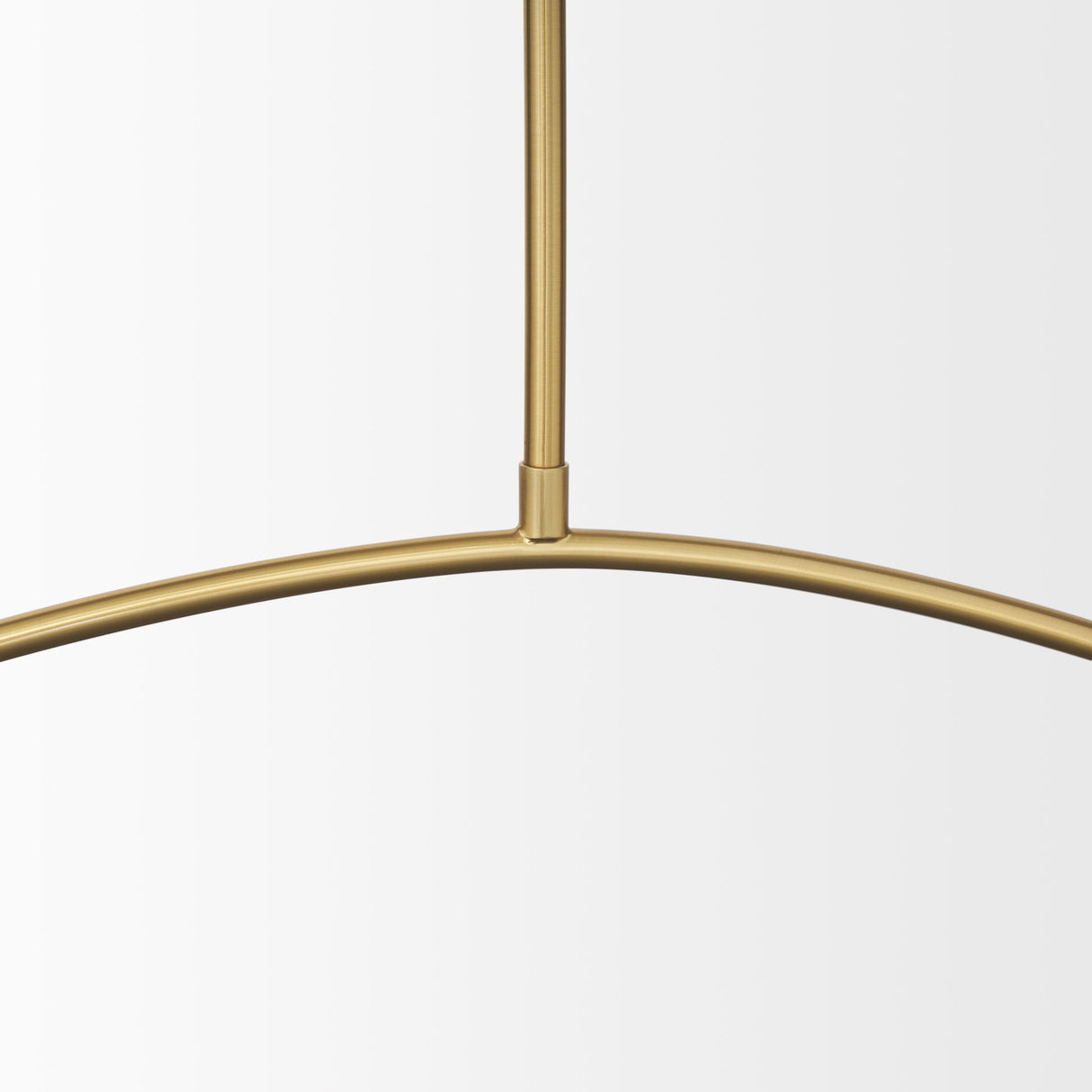 Cybill Brushed Brass w/ White Metal Shades 2-Light Chandelier by Mercana at Eve Furniture
