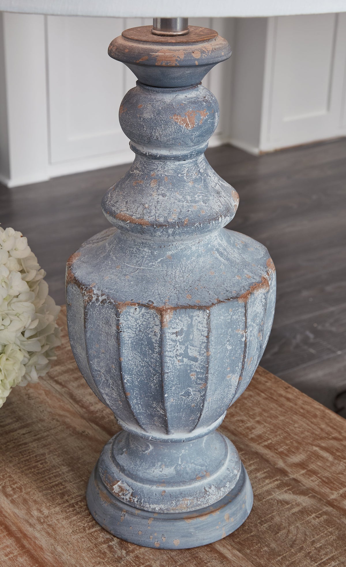 Cylerick 2-Piece Table Lamp Set in Antique Blue by Ashley at Eve Furniture