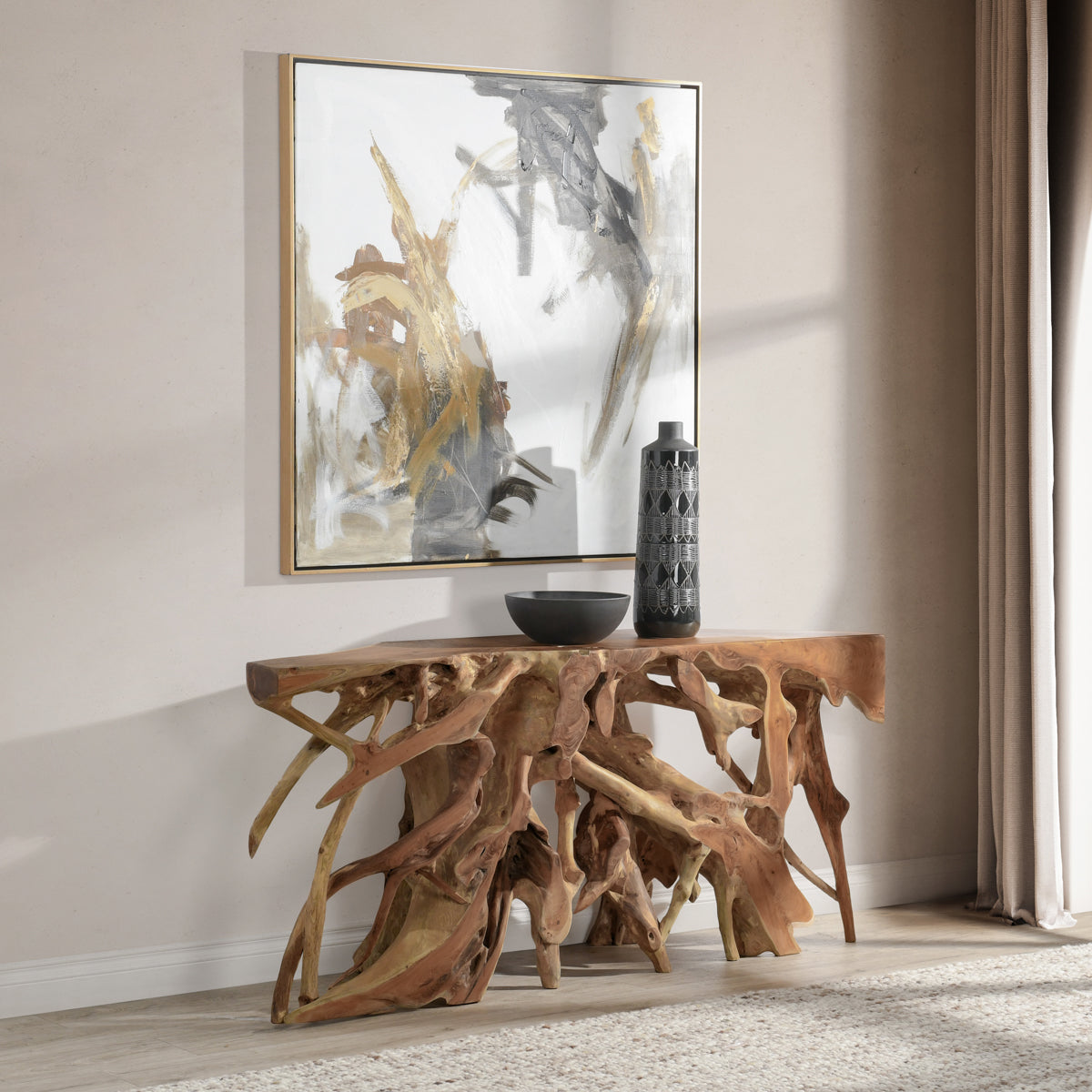 Cypress Root Natural Console Table (70”W) by Classic Home at Eve Furniture
