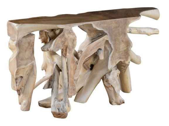 Cypress Root Natural Whitewash Console Table (59”W) by Classic Home at Eve Furniture