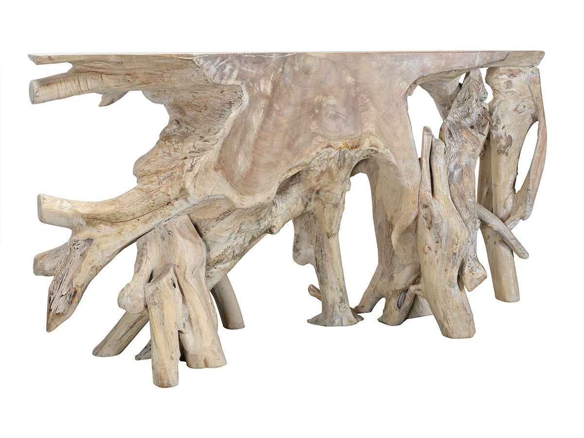 Cypress Root Natural Whitewash Console Table (70-71") by Classic Home at Eve Furniture