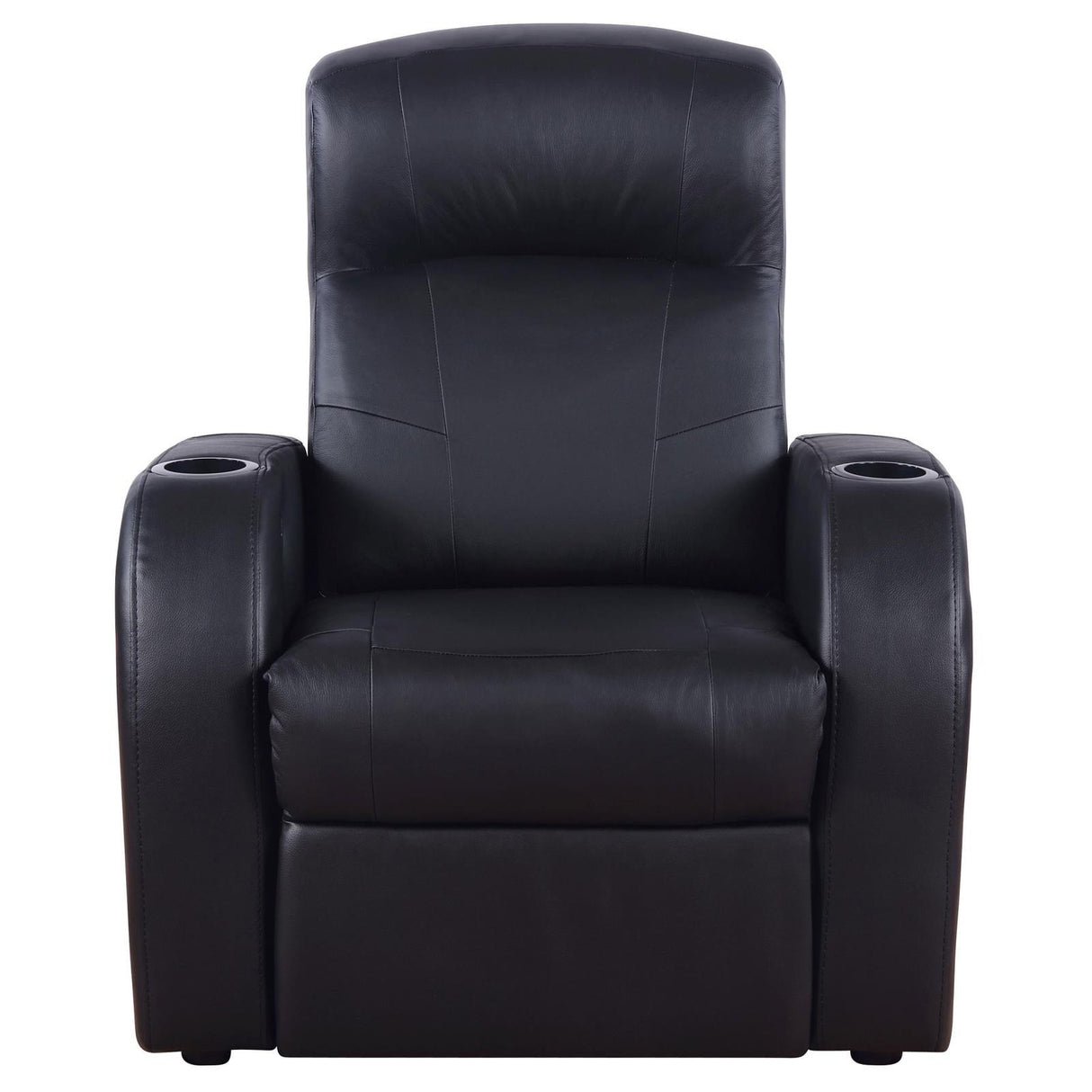 Cyrus Black Home Theater Upholstered Recliner by Coaster at Eve Furniture