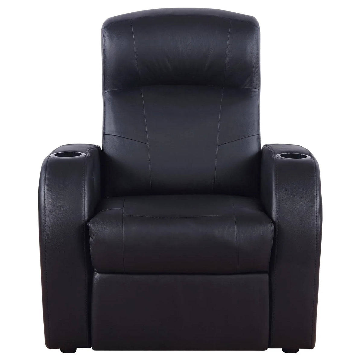 Cyrus Black Home Theater Upholstered Recliner by Coaster at Eve Furniture