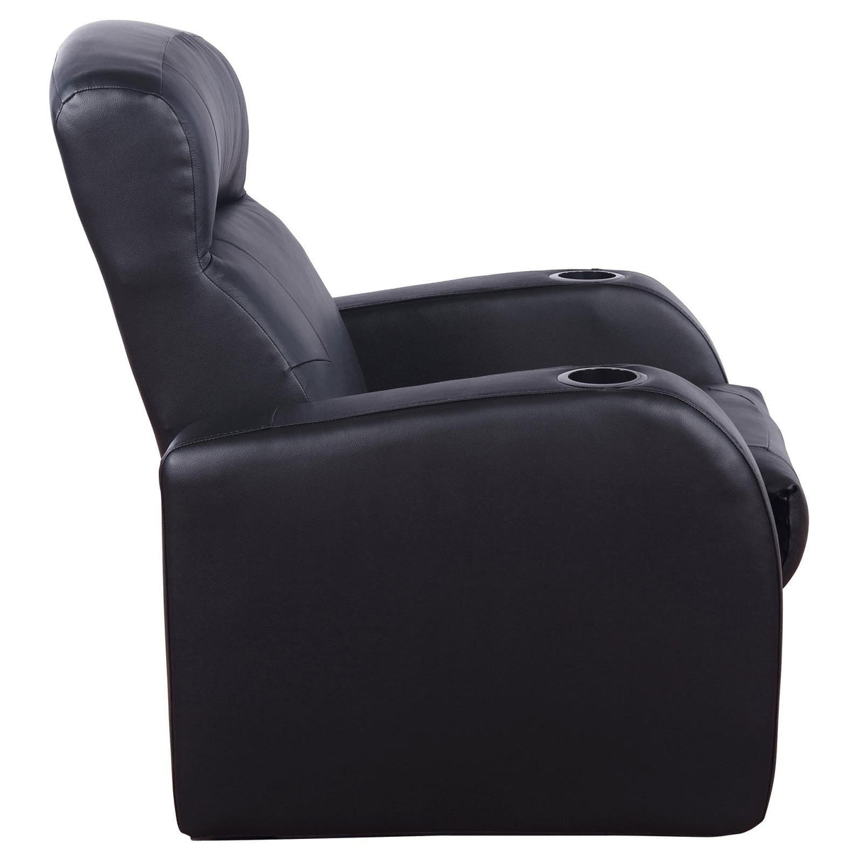 Cyrus Black Home Theater Upholstered Recliner by Coaster at Eve Furniture
