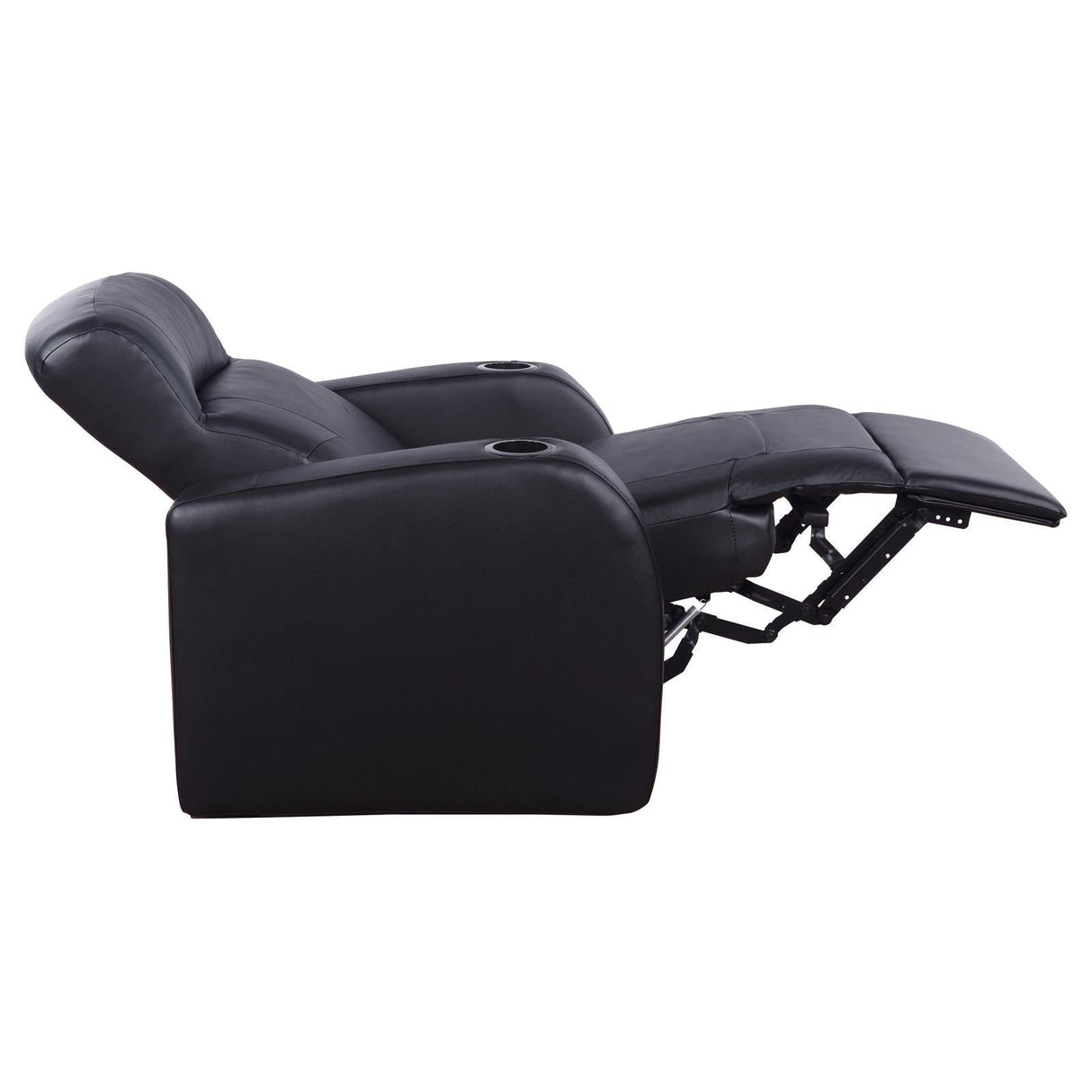 Cyrus Black Home Theater Upholstered Recliner by Coaster at Eve Furniture