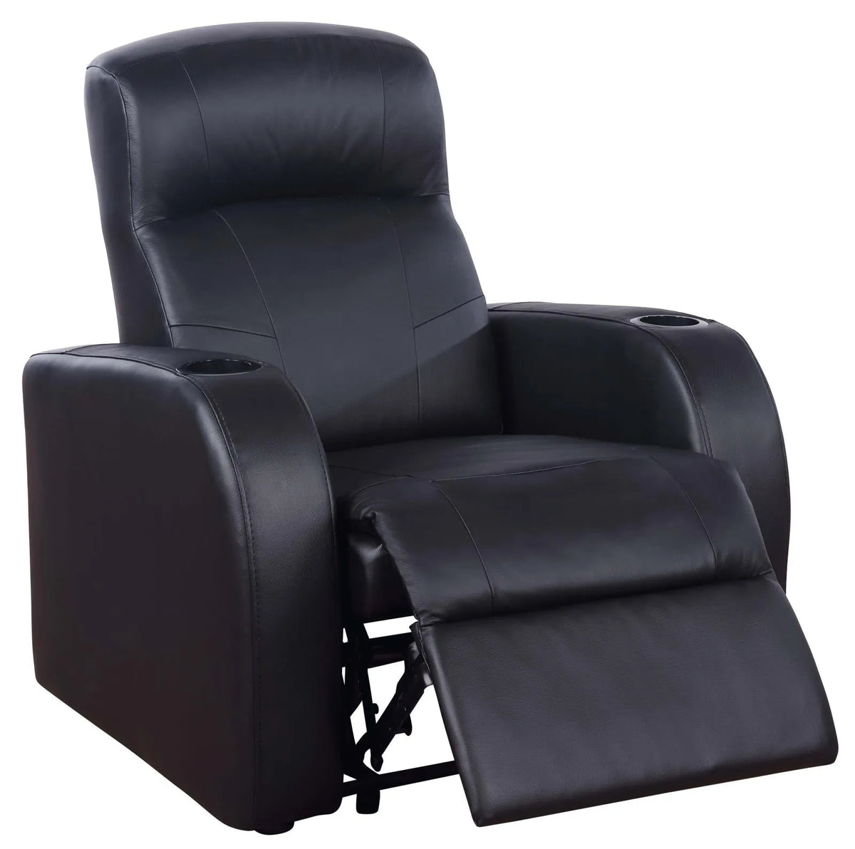 Cyrus Black Upholstered 3-Piece Reclining Living Room Set by Coaster at Eve Furniture