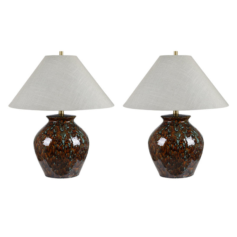 Cyrus Multi/Gold Table Lamp (Set of 2) by Crestview at Eve Furniture