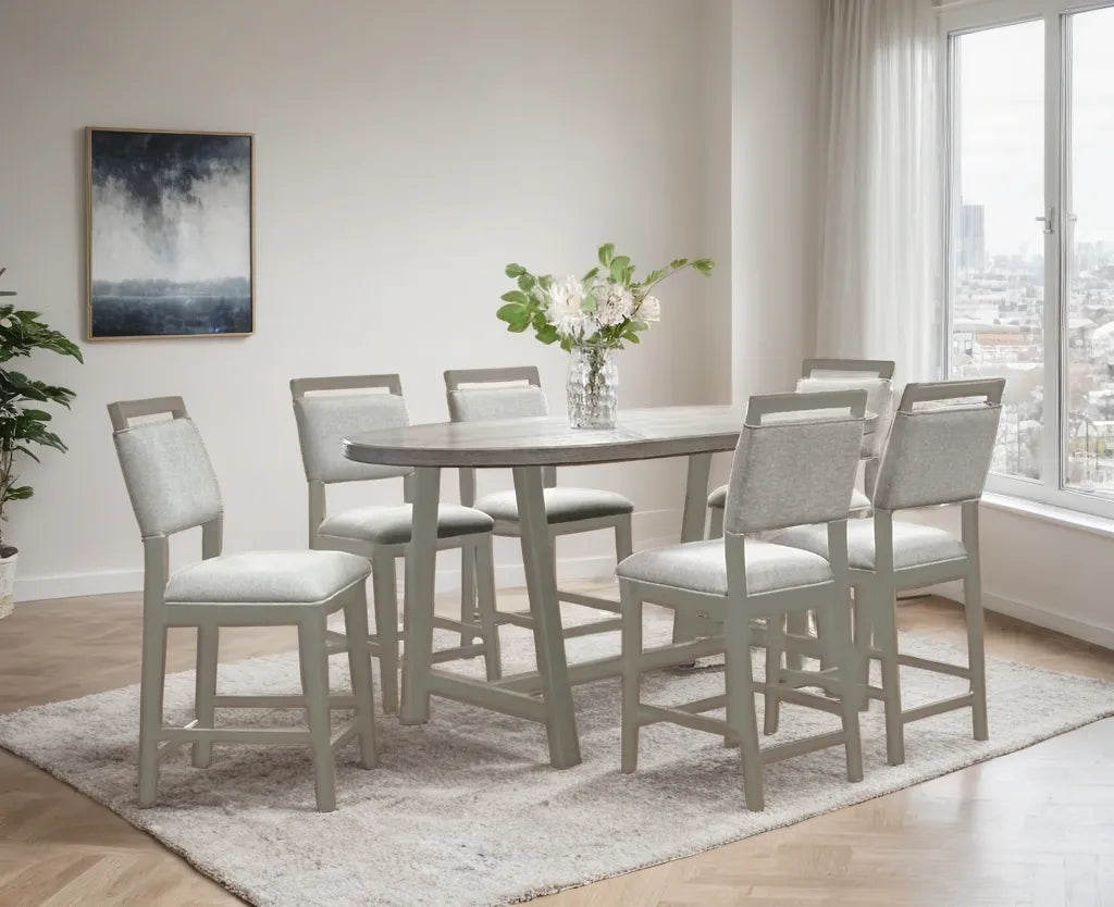 Vacelo 7-Piece Counter Height Dining Room Set by Happy Homes at Eve Furniture