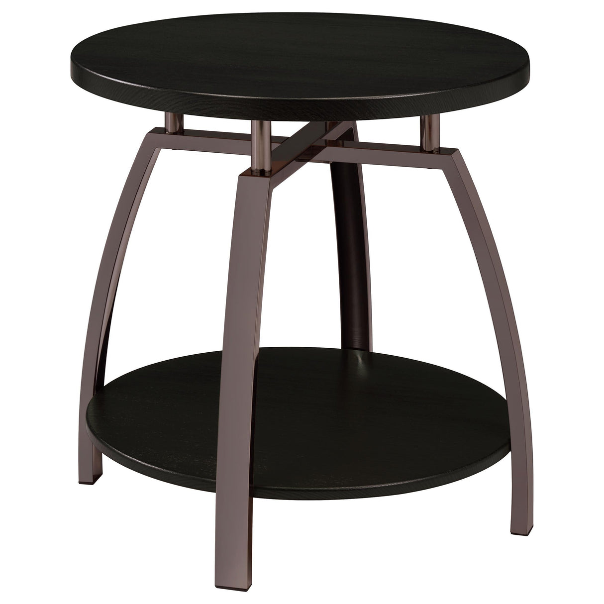 Dacre Dark Charcoal 2-Piece Round Coffee and End Table Set by Coaster at Eve Furniture