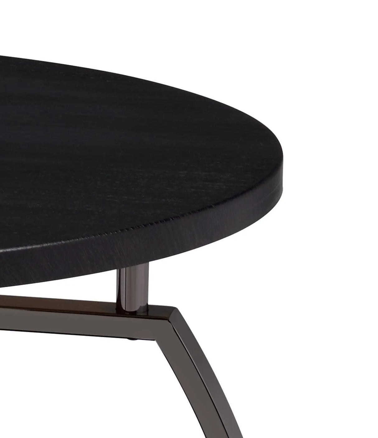 Dacre Dark Gray/Black Nickel Round End Table by Coaster at Eve Furniture