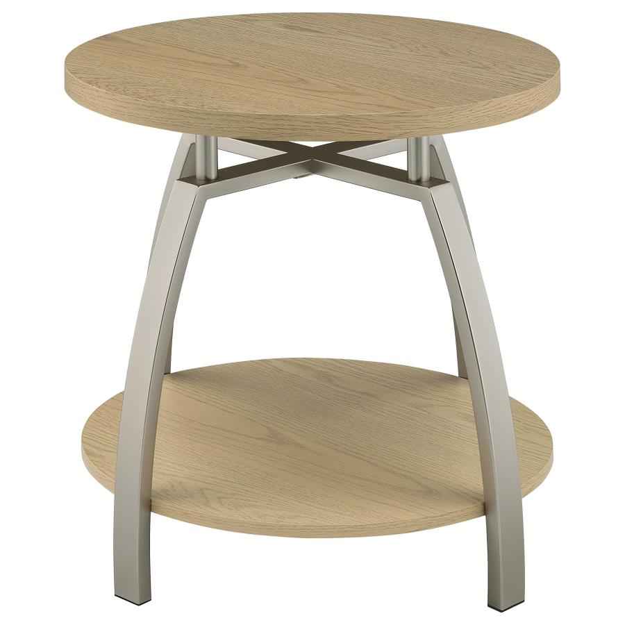 Dacre Greige 3-piece Round Coffee and End Table Set by Coaster at Eve Furniture