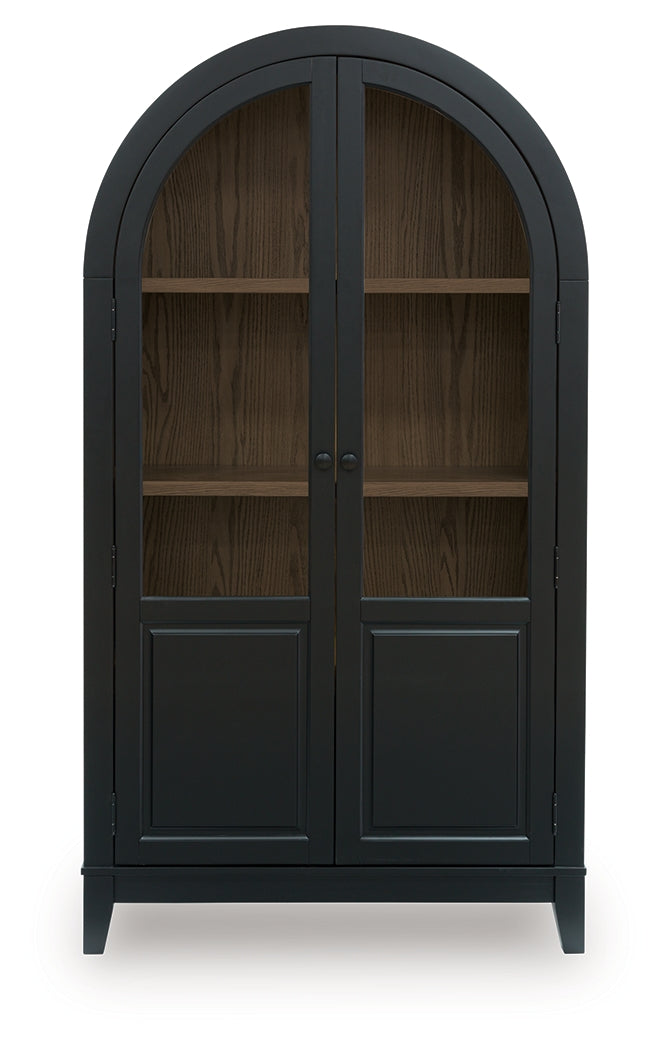 Dagandale Black/Natural Accent Cabinet by Ashley at Eve Furniture