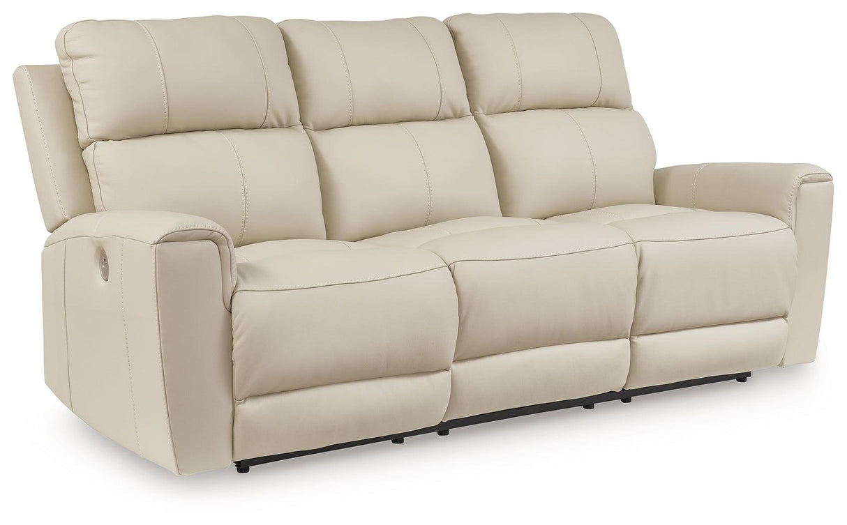Dahlmoore Almond Power Reclining Sofa by Ashley at Eve Furniture