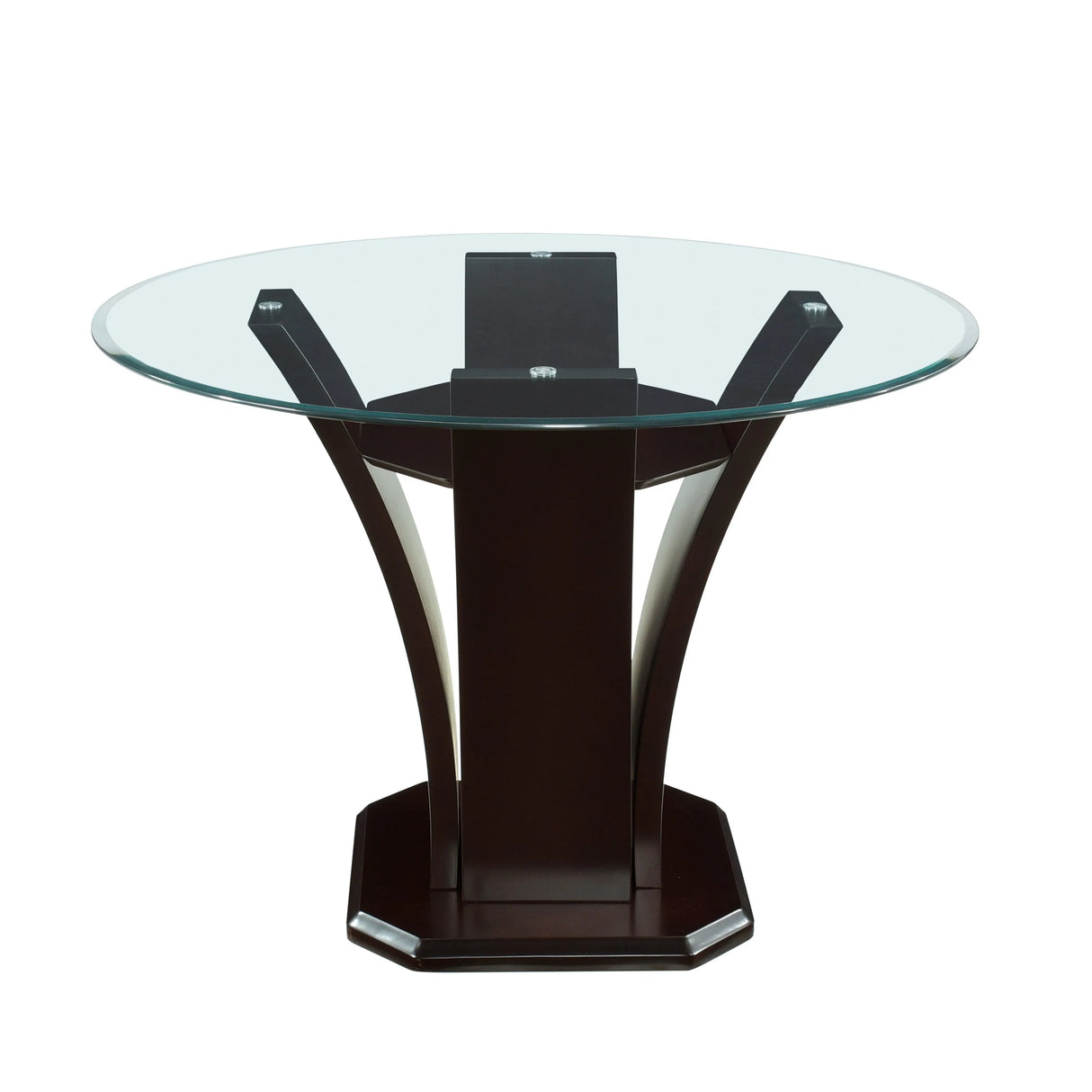 Daisy Dark Brown Glass-Top 48" Round Counter Height Table by Homelegance at Eve Furniture