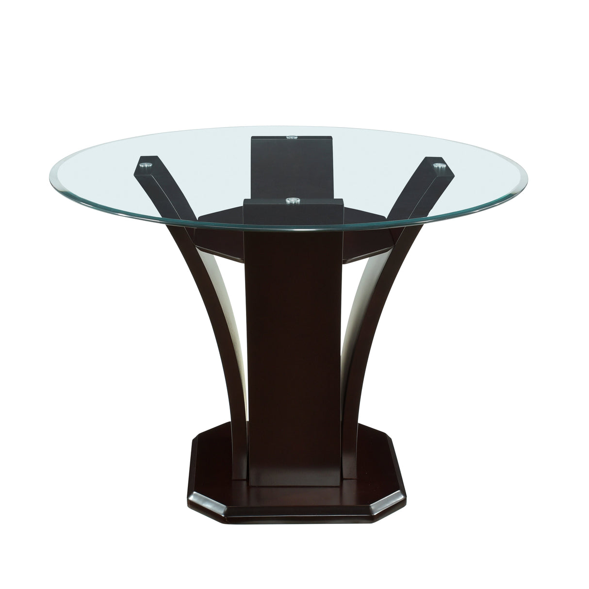 Daisy Espresso 48" Glass-Top Round 5-Piece Counter Height Set by Homelegance at Eve Furniture