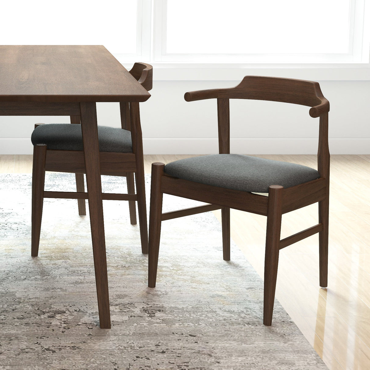 Daisy Gray Fabric Dining Chair (Set Of 2) by Ashcroft Furniture at Eve Furniture