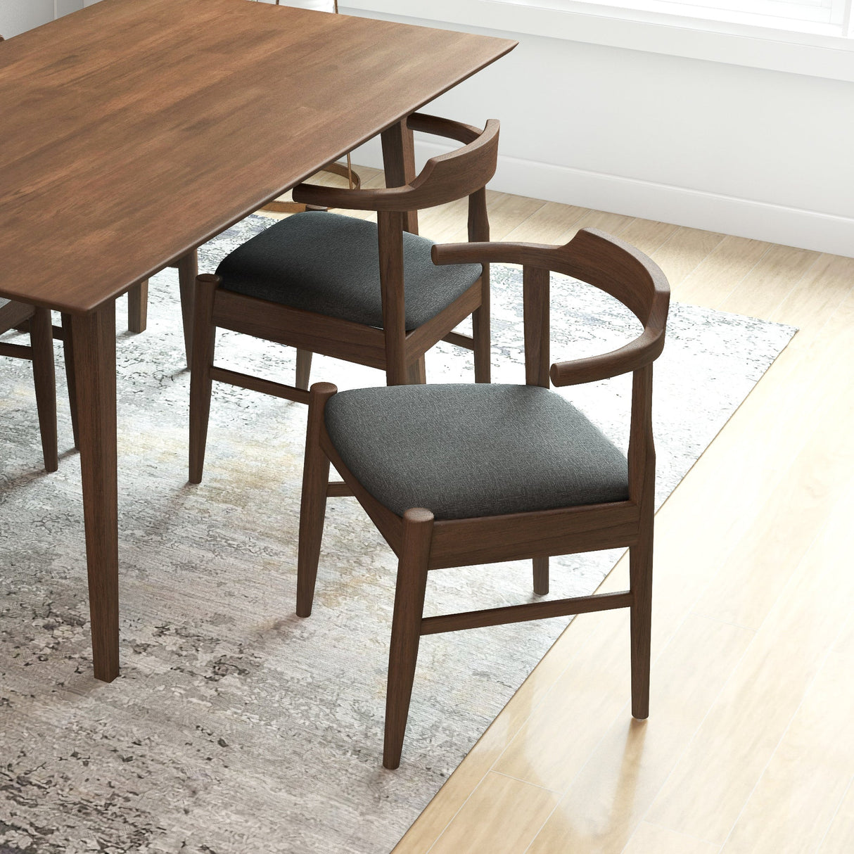 Daisy Gray Fabric Dining Chair (Set Of 2) by Ashcroft Furniture at Eve Furniture