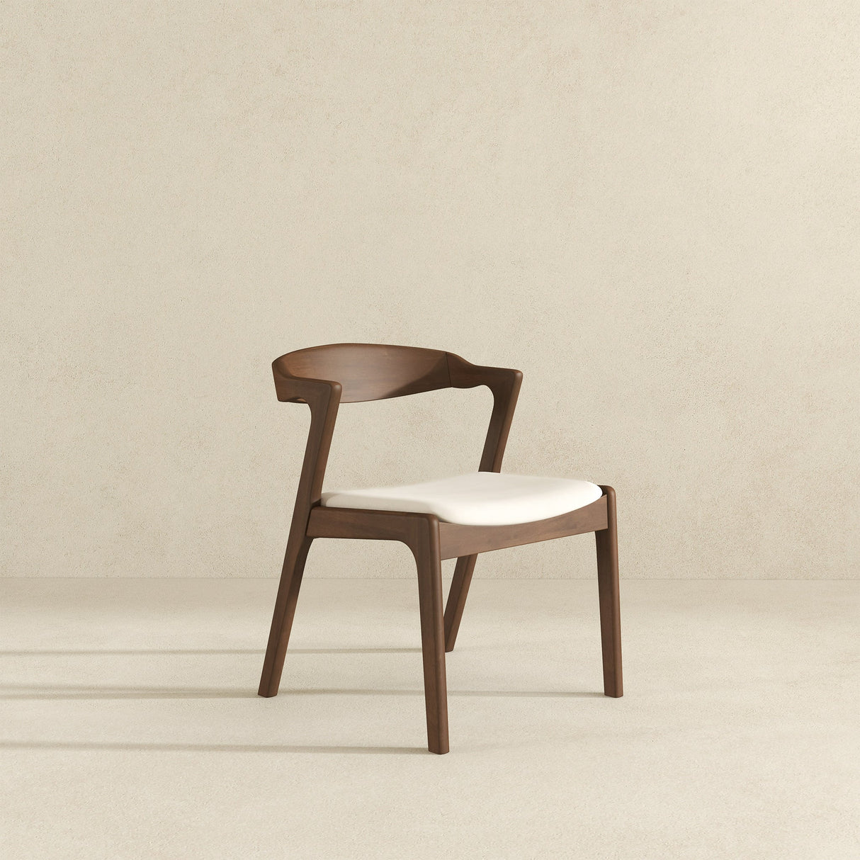 Dakota Solid Wood Cream Velvet Dining Chair (Set Of 2) by Ashcroft Furniture at Eve Furniture